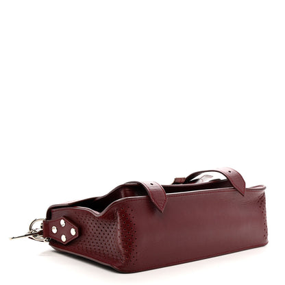 Lambskin Perforated Tiny PS1 Satchel Burgundy