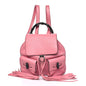 Cellarius Calfskin Medium Bamboo Backpack Glossy Pink