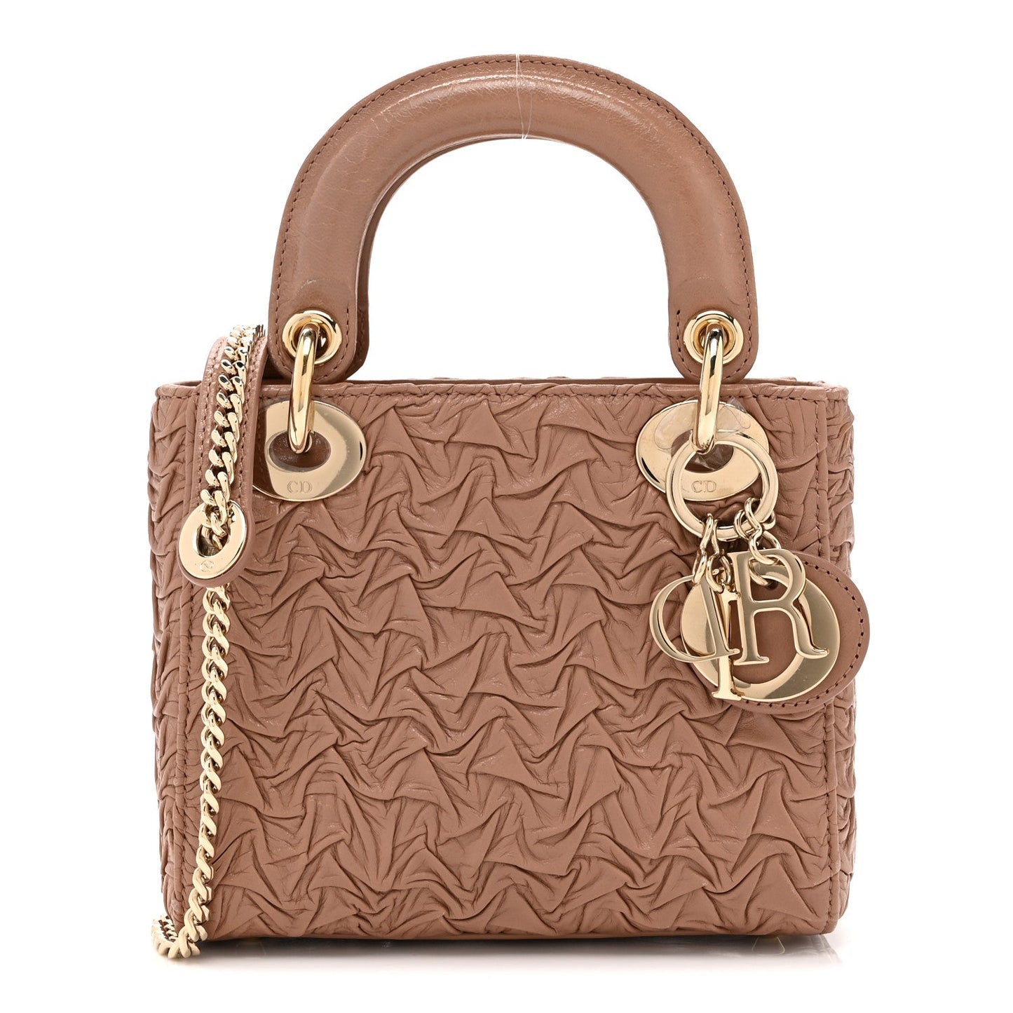 Lambskin Gathered Mini Lady Dior Fard