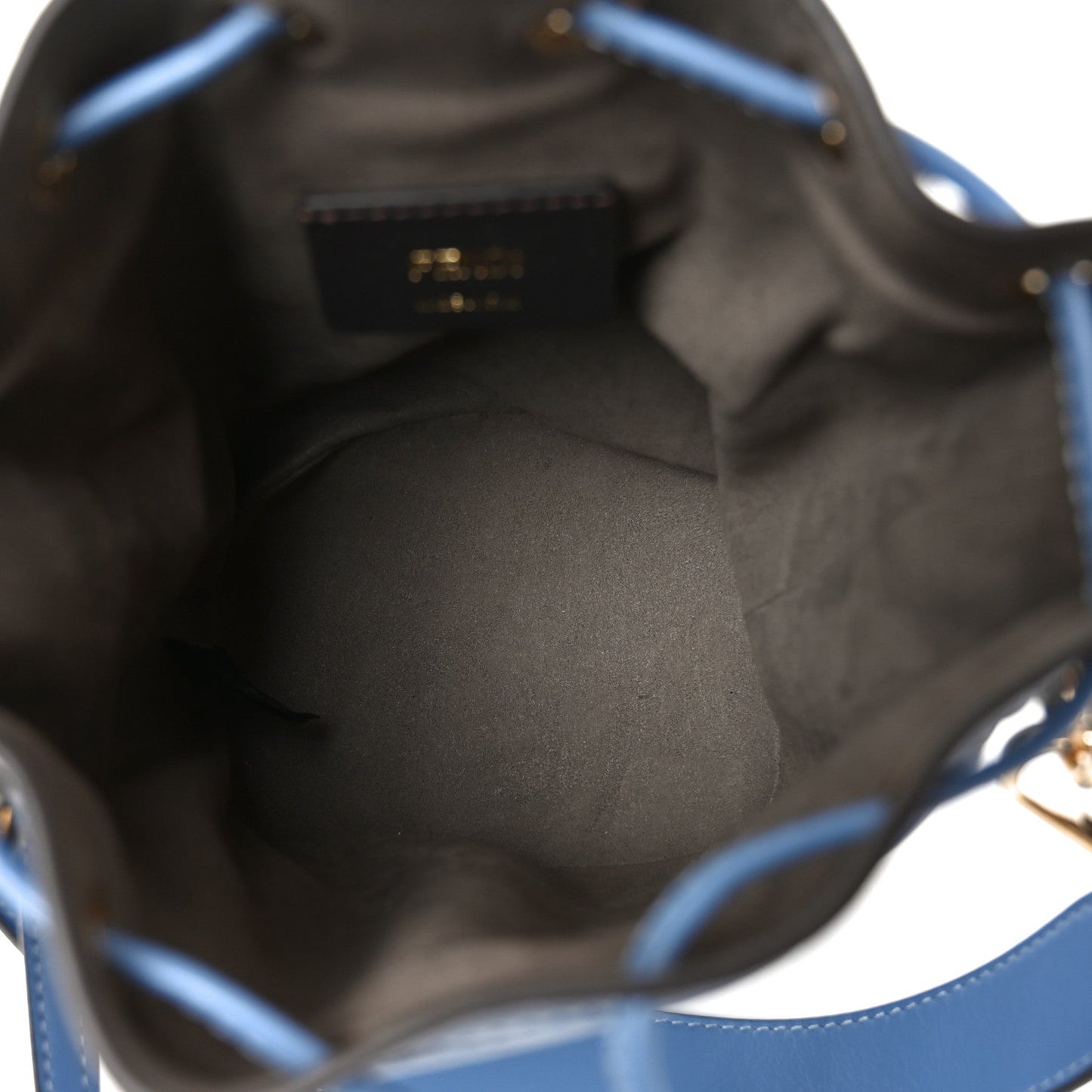 Vitello Liberty F is Fendi FF 1974 Embossed Mini Mon Tresor Bucket Bag Nebula