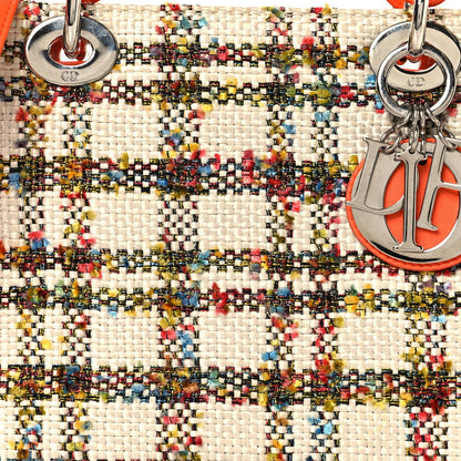 Tweed Medium Lady Dior  Orange Multicolor