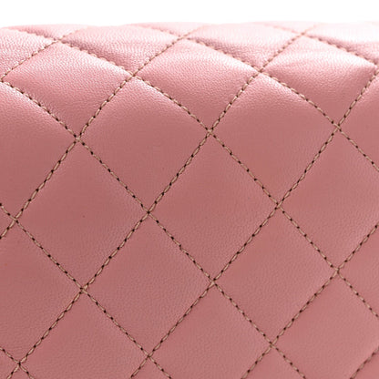 Lambskin Quilted Small Citizen Chic Flap Pink