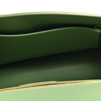 Smooth Calfskin 30 Montaigne Flap Bag Mint Green