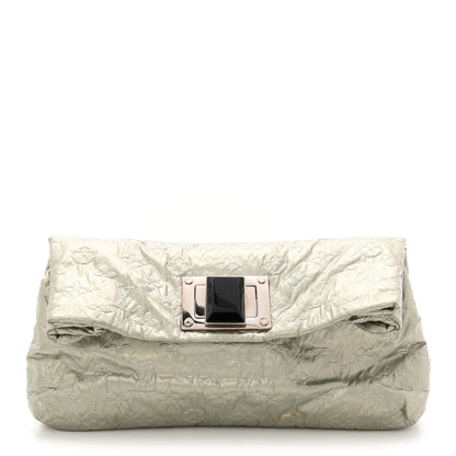 Jacquard Quilted Monogram Altair Clutch Argent