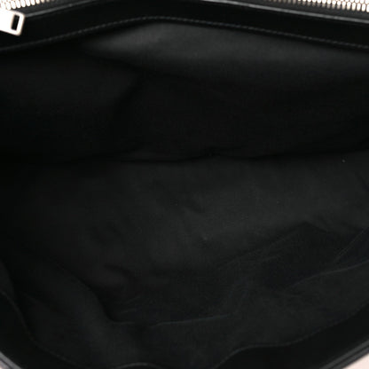 Calfskin Y Quilted Monogram Large Loulou Chain Satchel Black