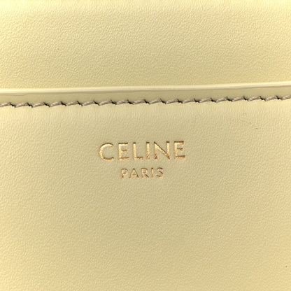 Satinated Calfskin Mini 16 Top Handle Bag Almond Green
