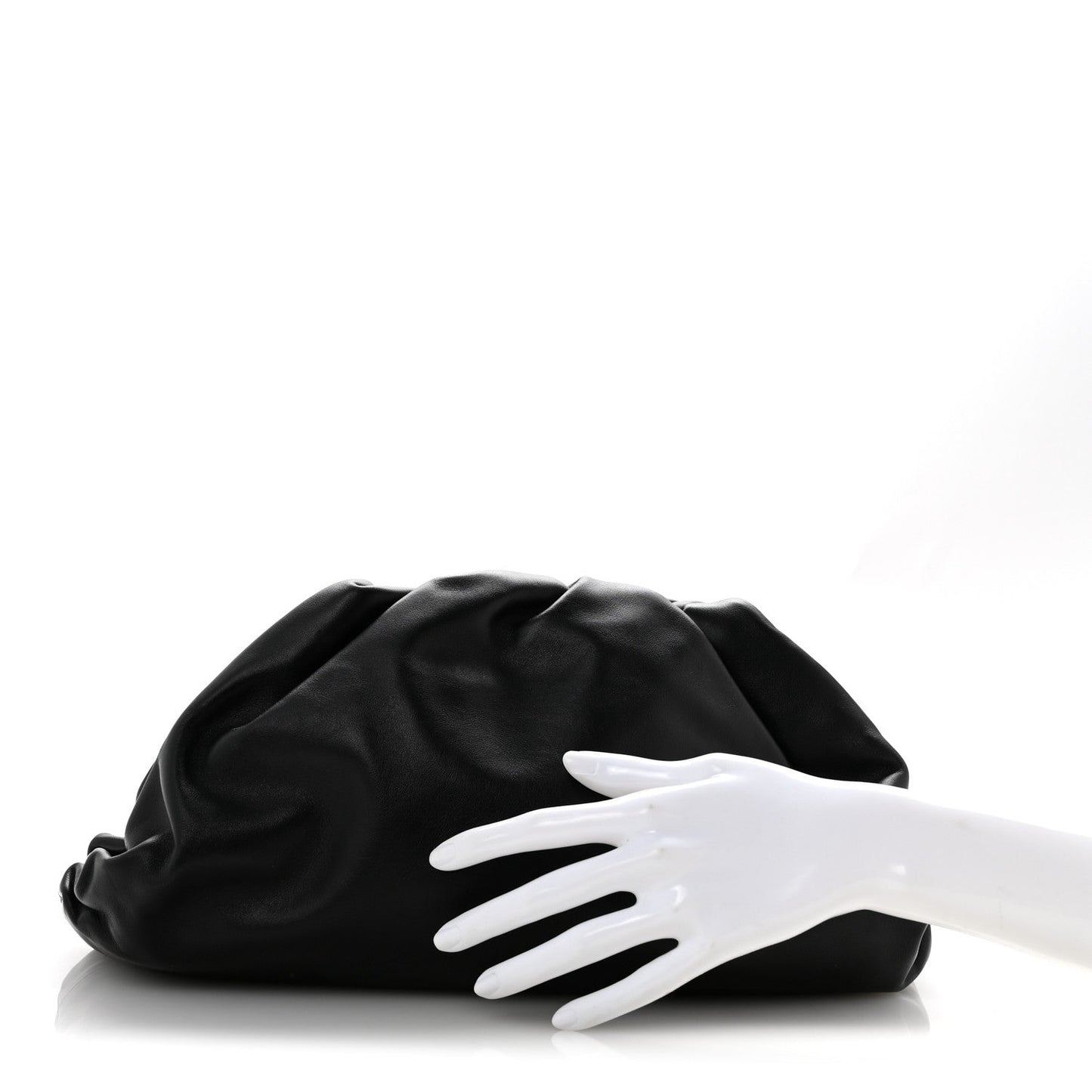 Smooth Butter Calf The Pouch Oversized Clutch Black