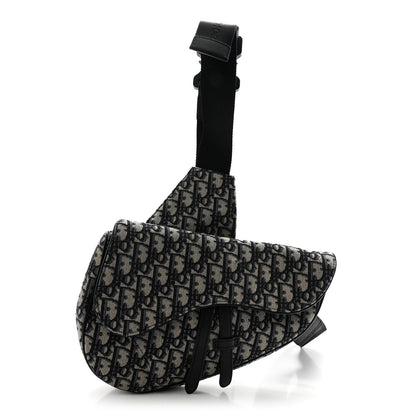 Oblique Mens Saddle Bag Blue