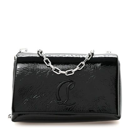 Naplak Patent Calfskin Monochrome Loubi54 Shoulder Bag Zaffiro