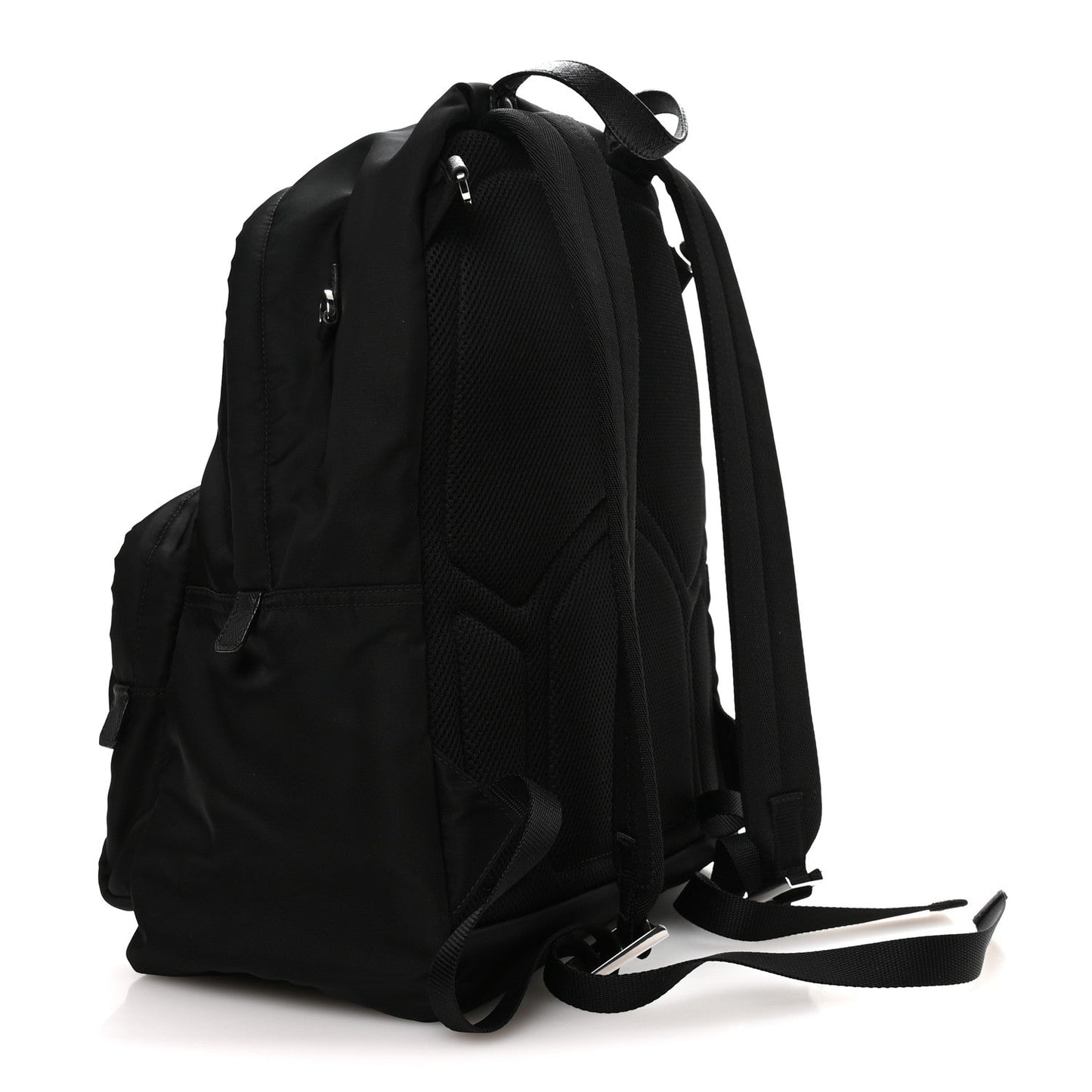 Tessuto Nylon Saffiano Day Backpack Black