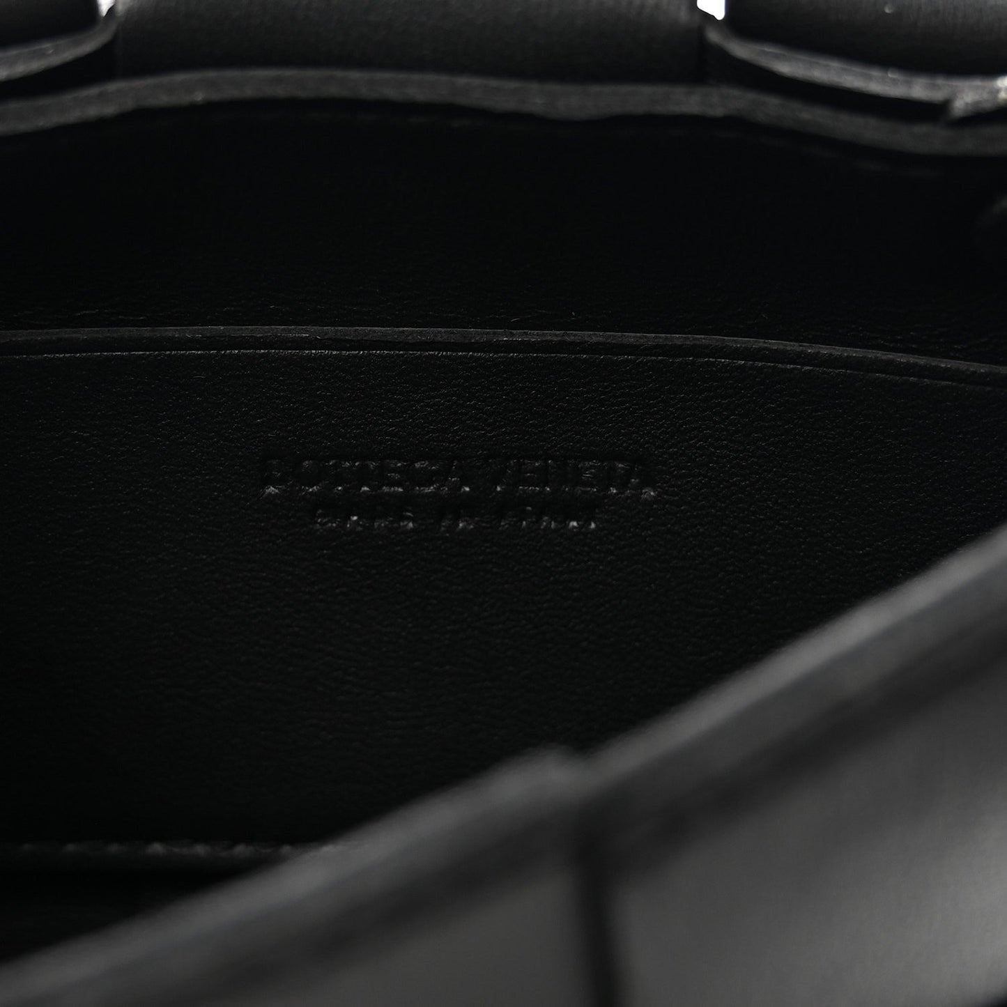 Lambskin Maxi Intrecciato Extra Mini Cassette Crossbody Bag Black