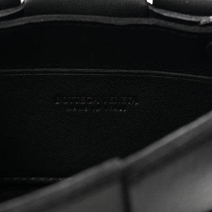 Lambskin Maxi Intrecciato Extra Mini Cassette Crossbody Bag Black