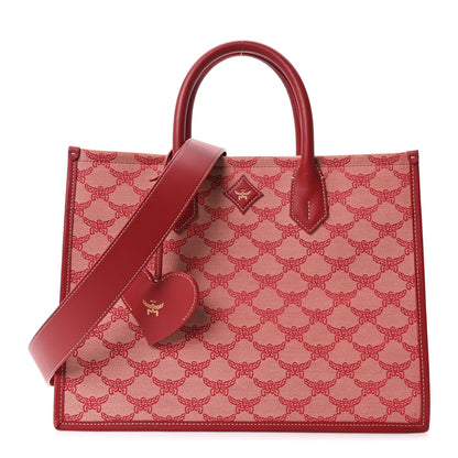 Lauretos Nappa Medium Himmel Shopper Tote Red