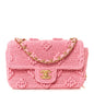 Raffia Small Dolce Raffia Flap Bag Pink