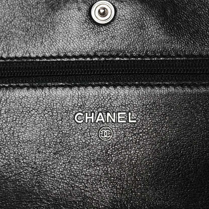 Aged Calfskin Quilted Reissue Wallet On Chain WOC Black