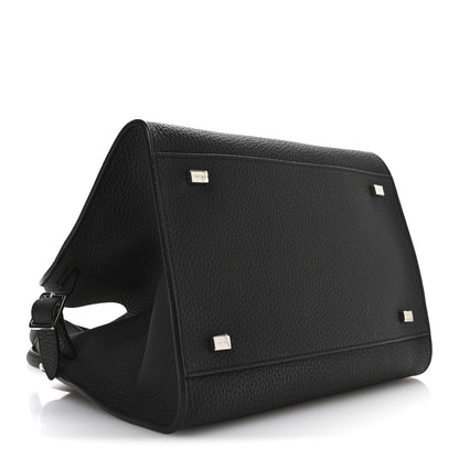 Grained Calfskin Soft Margaux 10 Bag Black