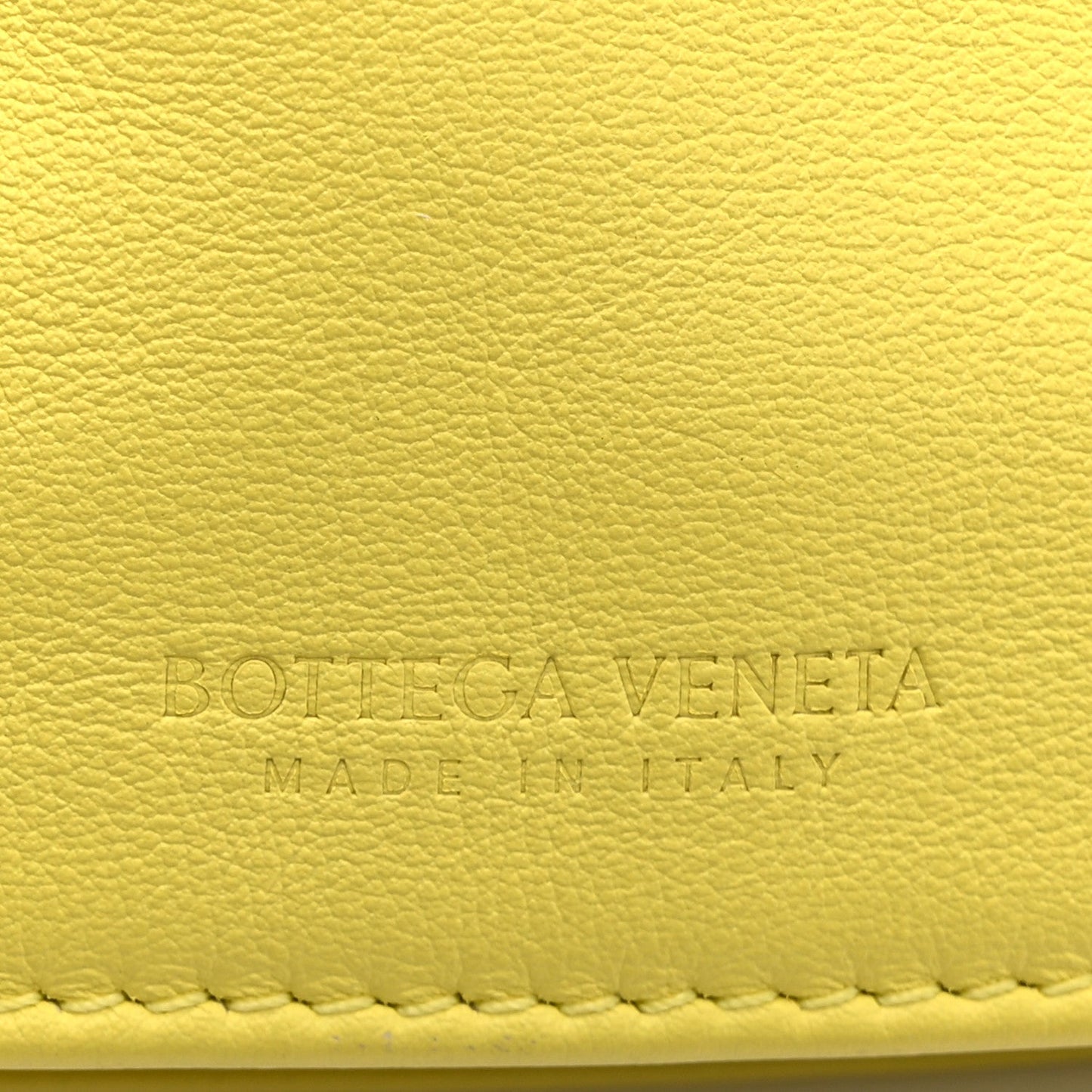 Calfskin Mini BV Twist Yellow
