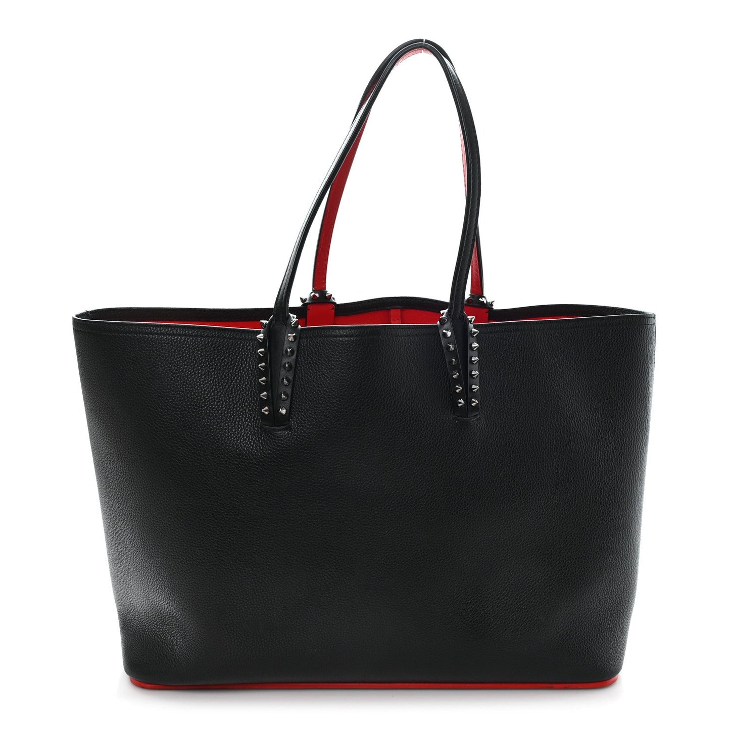 Calfskin Spikes East West Cabata Tote Black