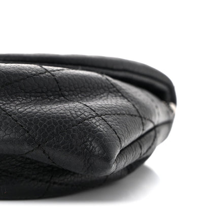 Lambskin Half Moon Wallet On Chain WOC Black