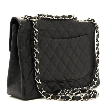 Caviar Jumbo Single Flap Black
