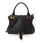 Calfskin Medium Marcie Satchel Black