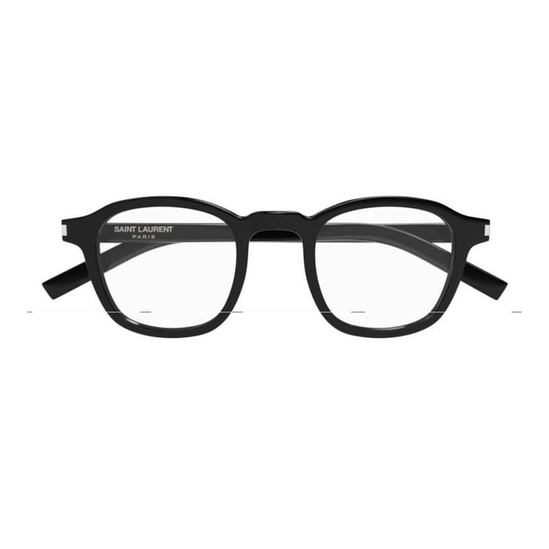 Saint Laurent Eyeglasses Round Full Rim, Black Frame and Clear Demo Lenses Lens SL549SLIMOPT001