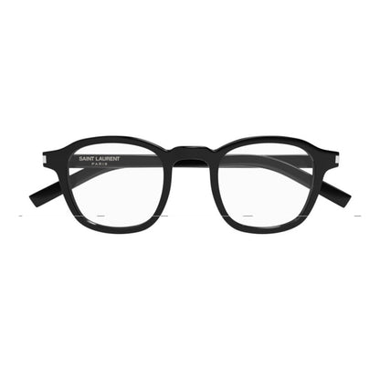 Saint Laurent Eyeglasses Round Full Rim, Black Frame and Clear Demo Lenses Lens SL549SLIMOPT001