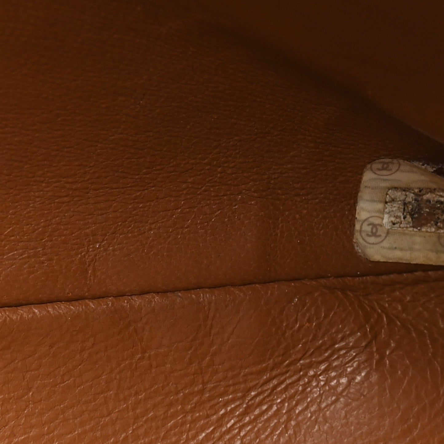 Lambskin Quilted Shoulder Bag Brown