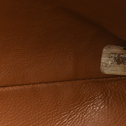 Lambskin Quilted Shoulder Bag Brown