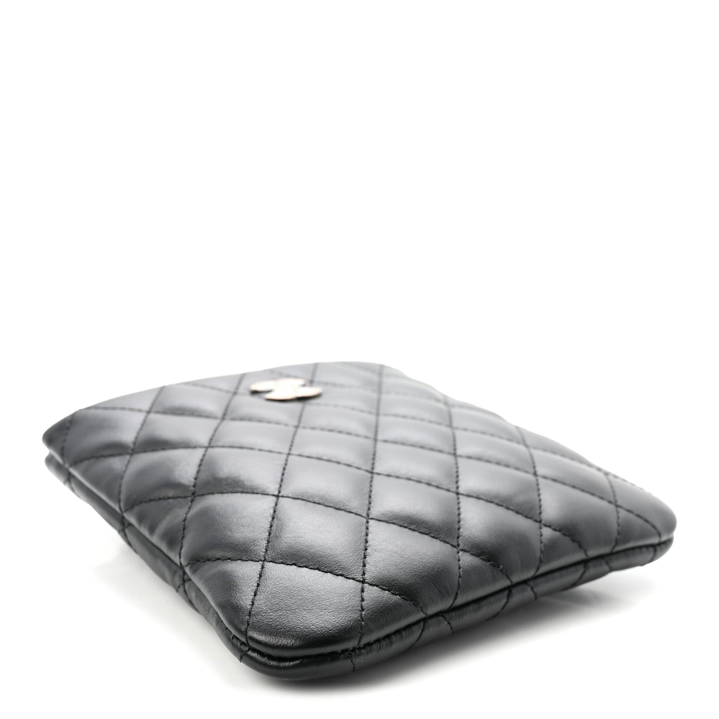 Lambskin Quilted Uniform Crossbody Bag Black