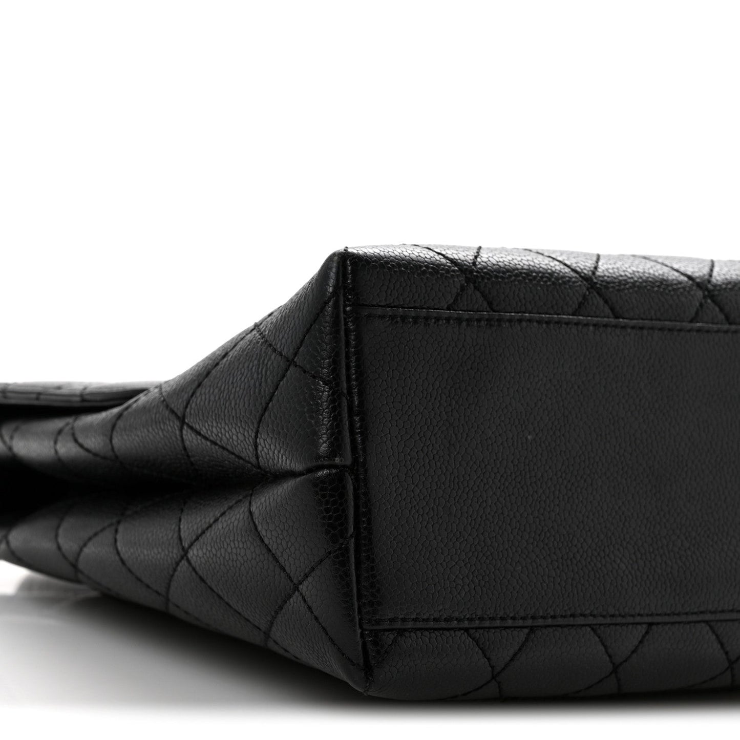 Caviar Quilted Jumbo Kelly Flap Black