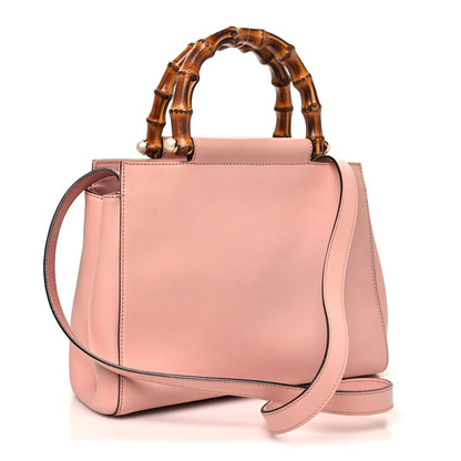 Nappa Bamboo Small Nymphaea Top Handle Bag Perfect Pink
