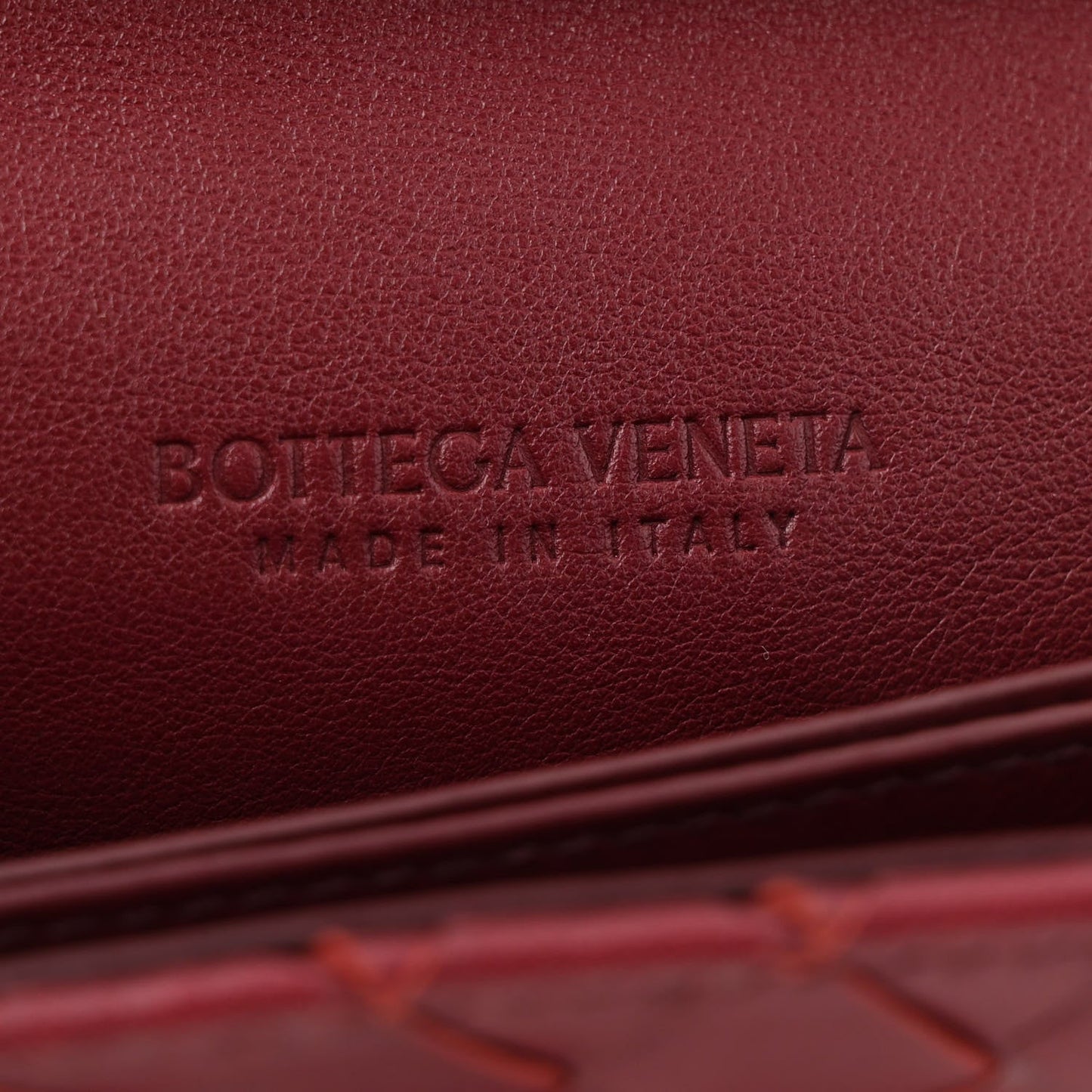 Nappa Intrecciato Mini Crossbody Barolo