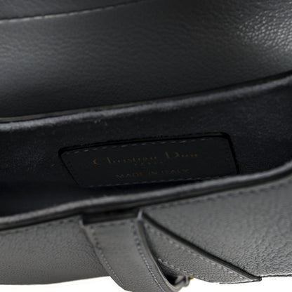Grained Calfskin Mini Saddle Bag Sky Blue