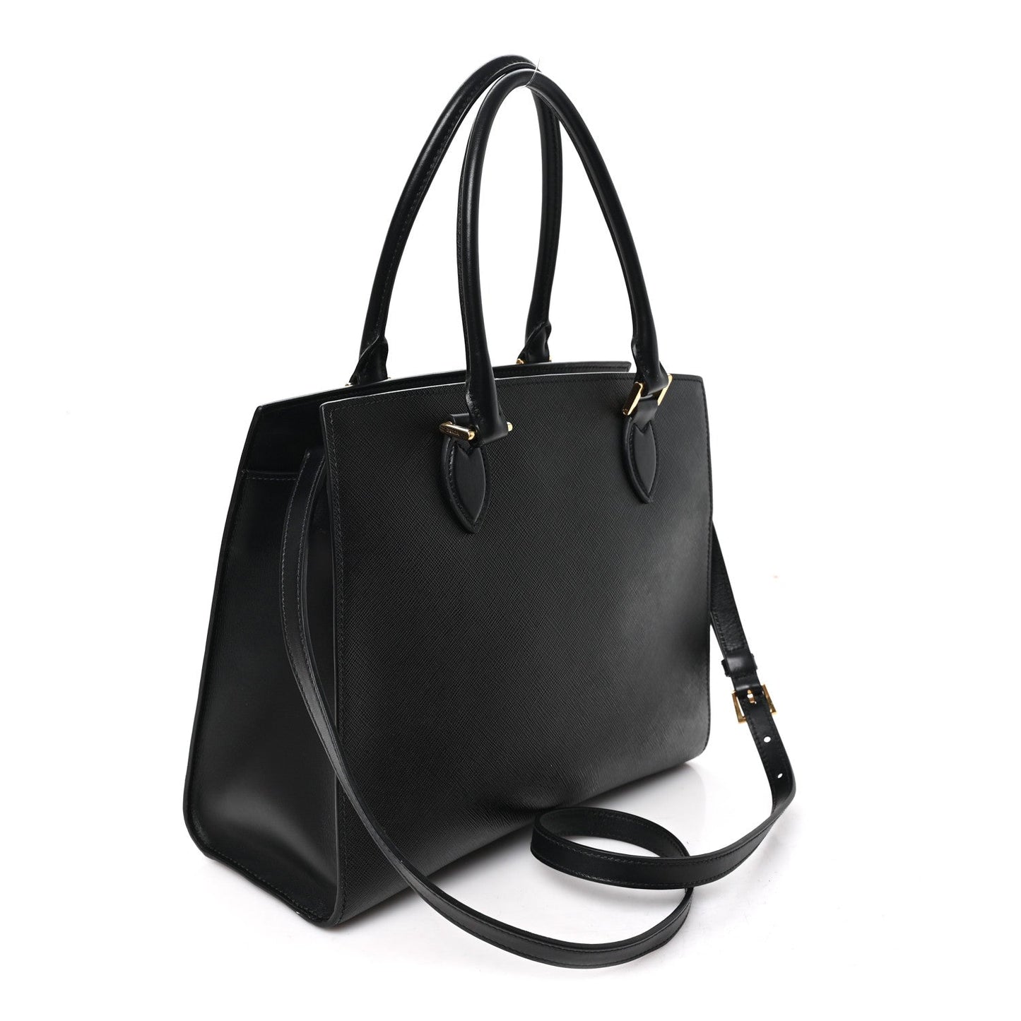 Saffiano Soft Calfskin Large Tote Black