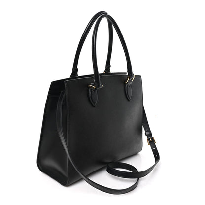 Saffiano Soft Calfskin Large Tote Black