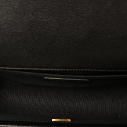 Caviar Quilted Medium Boy Flap Black
