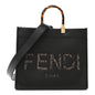 Vitello King Plexiglass Elaphe Python Print Logo Medium Fendi Sunshine Shopper Tote Dark Asphalt