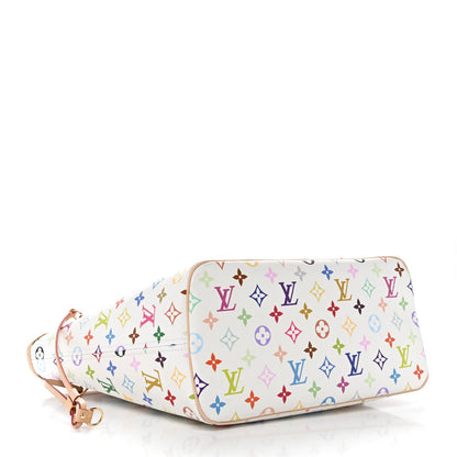 LV X TM Monogram Multicolor Neverfull MM White