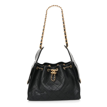 Caviar Quilted Small Chanel 25 Handbag Black