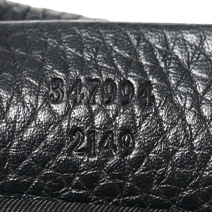 Pebbled Calfskin Small Soho Disco Bag Black