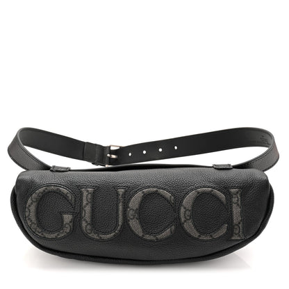 Grained Calfskin Embossed GG Monogram Belt Bag 80 32