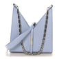 Box Calfskin Mini Cut Out Shoulder Bag Baby Blue