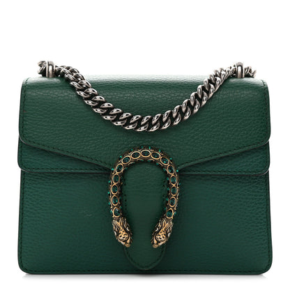 Calfskin Mini Dionysus Shoulder Bag Emerald