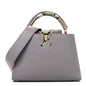 Taurillon Snakeskin Capucines BB Steeple Grey