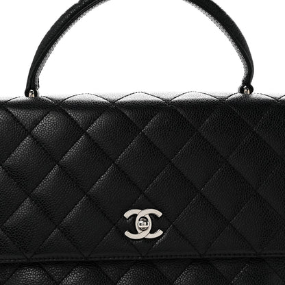 Caviar Quilted Jumbo Kelly Flap Black