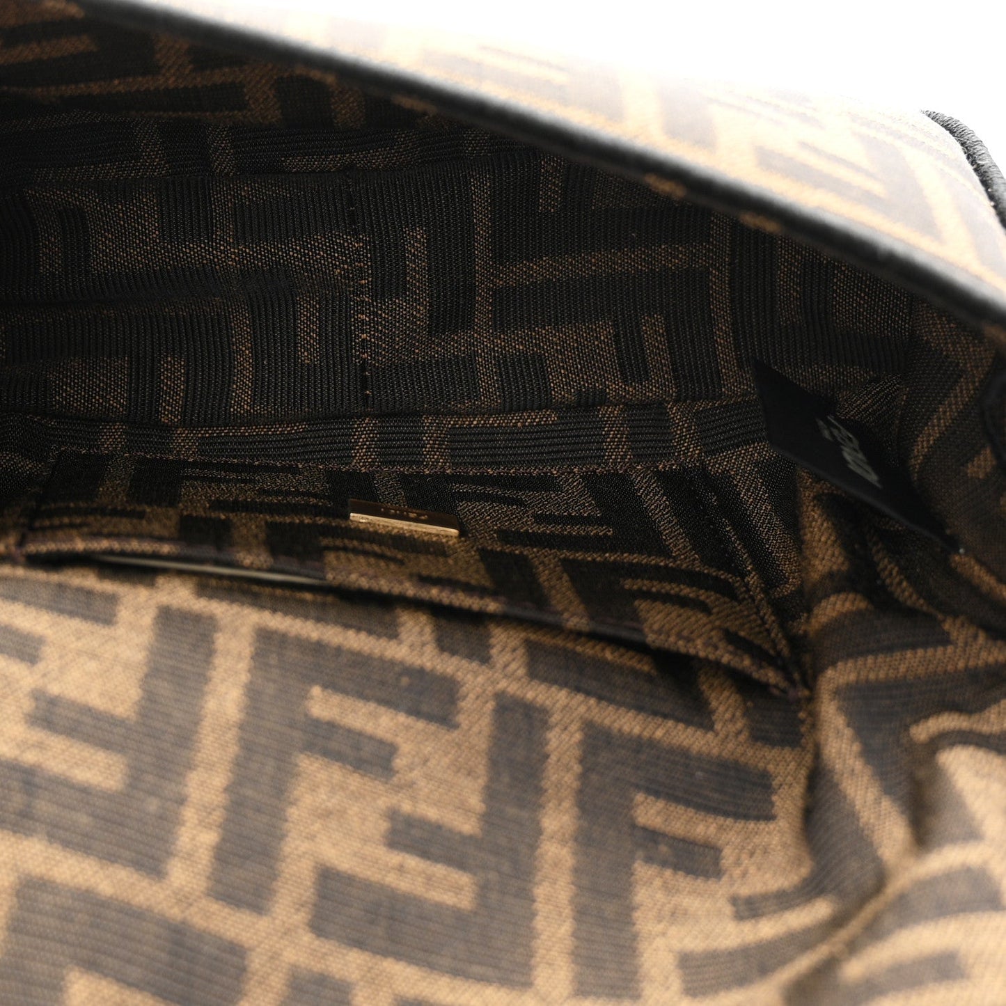 Fabric Jacquard FF 1974 Mini Baguette Tobacco Moro Black