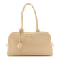 Calfskin Large Bowling Bag Beige