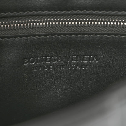Calfskin Maxi Intreccio Cassette With Strap Bag Dark Green
