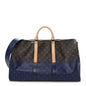 Monogram Split Keepall Bandouliere 50 Pacific Blue